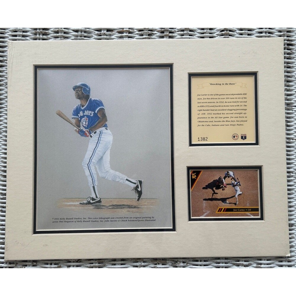 Baseball - Joe Carter  - Blue Jays - 1993 Art Lithograph - Collectors’ #1382